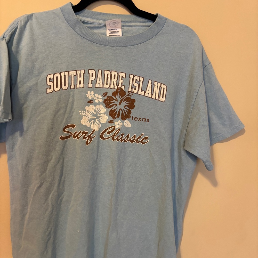 Baby blue vintage South Padre Island Surf Classic t-shirt - Picture 2 of 5